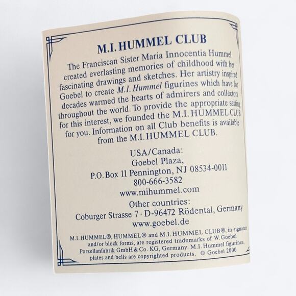 VTG‎ Y2K Honor Student #1528 & Puppet Princess #1664 M.J. Hummel Club 2000, 2001 - Picture 15 of 15